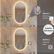 Mirror with lighting - For the bathroom - LED lighting - Both horizontal and vertical - Anti-fog