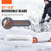 Sneeuwschep - 15° Hellend Ontwerp - U-vormige Aluminium Handgreep - Premium Constructie - Lichte en Duurzaam - 120 x 94 x 25 cm