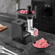 Gehaktmolen - Vleesmolen - Worstenmaker - Roestvrijstaal - 2,5kg/min - 1000W - Zwart