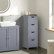 Badkamer organizer - Kast - Badkamerkasten - Badkamer - Kast - 30 cm x 82 cm x 30 cm - Lichtgrijs