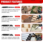 Reciprozaag Pro8 - Professioneel - Krachtig 3000W - Snelheid Variabel - Incl 2 Accu's - Lader - 4 Zaagbladen - 18V Compatibel - Opbergtas