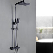 Doucheset Zwart - Regendouche - Met Thermosstaat - Douchekop - Douchestang - Douche Set - Doucheset Met Thermostaatkraan