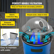 Vacuum Cleaners – 4L Commercial Industrial Backpack Vacuum Cleaner - 5 in 1 Lightweight with HEPA Filter - 1000W - 220V