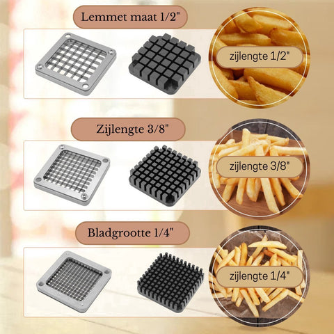 Frietsnijder Roestvrijstaal - Patatsnijder - Aardappelpers - Aardappelsnijder - Fritessnijder
