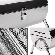 Inklapbare Mobiele Houtskoolgrill van Roestvrij Staal - Draagbare Houtskoolgrill voor Onderweg - 46 x 28 x 36 cm
