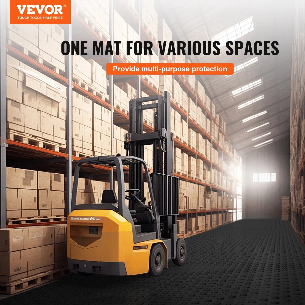 Garage Tiles - Interlocking Flooring Tiles - Non-Slip - Double Sided Texture for Garages Basements