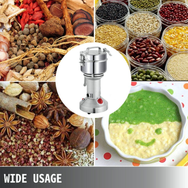 Elektrische Graanmolen - Moutmolen - Specerijenmolen - Spice Grinder - Kruidenmolen Elektrisch - 350G - 1400W - RVS