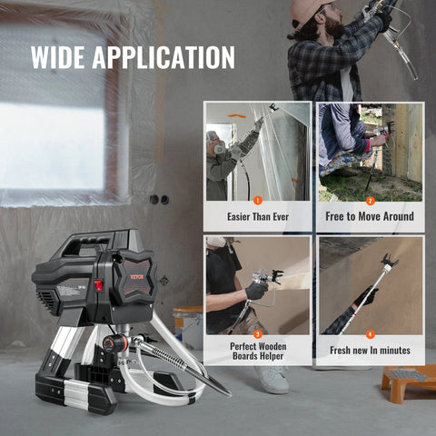 Paint Sprayer - Airless - Professional Paint Machine - Powder Coating Machine - 650W - 1.1L -