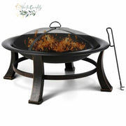 Ronde Vuurkorf - BBQ Grill - Kookrooster - Buitenhaard voor Tuin - 76 cm Breed