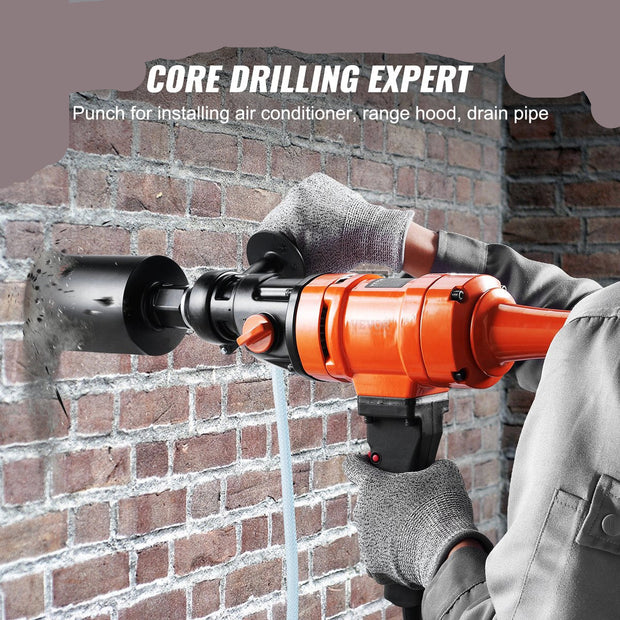 Video + DIY Drill Machine - Diamond Drill - Twist Drill - Concrete Drill - 4 In 1 Bit - 1500W - 400mm - 102mm - With Case