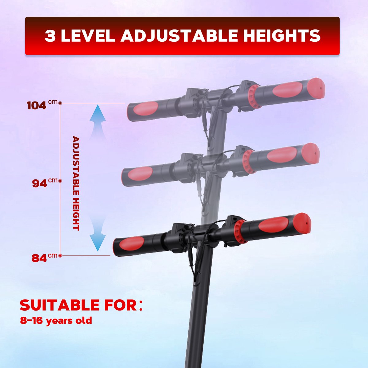 Elektrische Step Kinderen - Kinderstep Inklapbaar - 25v/6AH - 20km/u - 5.5" Wielen - Rood - QUORE