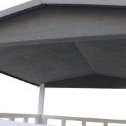 Kattenhuis - voor Buiten – Weerbestendig Houten Hok - met 2 Verdiepingen – Ruime Kooi - Bench en Ren – Duurzaam en Comfortabel – Grijs