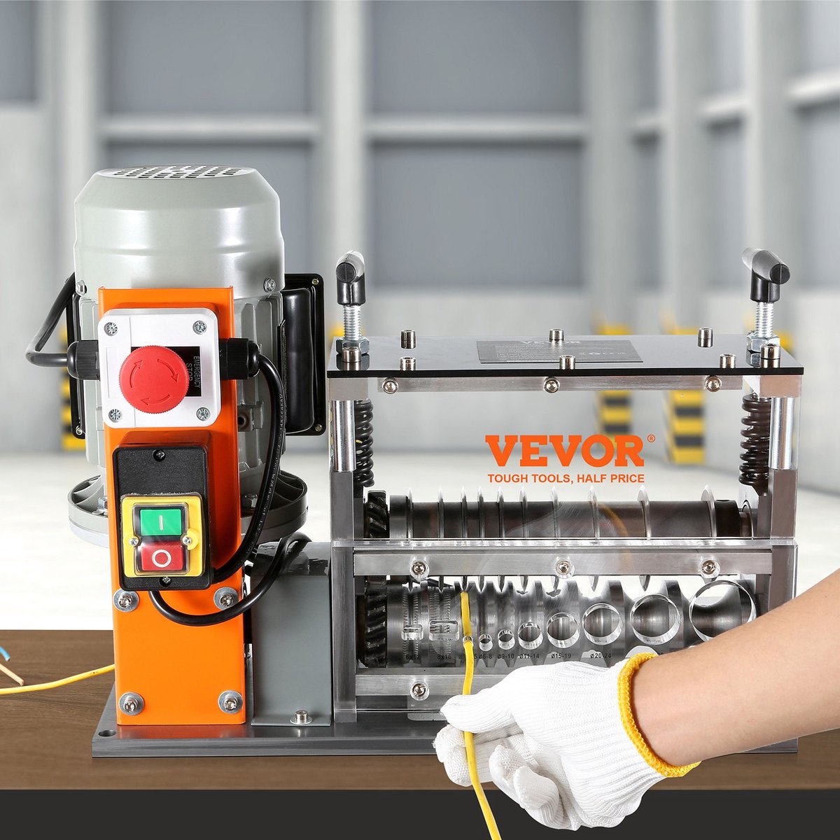 Draadstripmachine - 1,5-32 mm - 750W - Elektrisch Koperdraad Strippen Machine - Gemaakt-10 Kanalen en 10 Snijbladen - voor het Strippen van Koperdraad