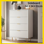 Kast - Dressoirkasten - Garderobekast - Opbergkast - Woonkamerkast - Modern - 60 cm x 34 cm x 91 cm - Wit