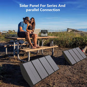 Zonnepaneel 140W - Compleet Pakket - Meerdere Oplaadpoorten - Mobiele Oplader - Waterdicht - Draagbaar - Opvouwbaar - Zwart