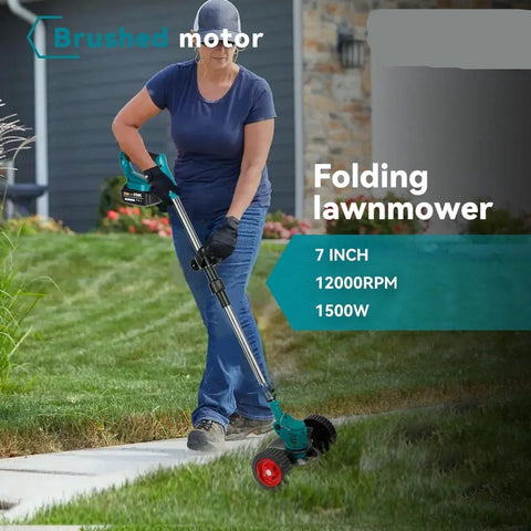 Professionele Accu Grasmaaier - 3-in-1 Trimmen Maaien Zagen - Gratis Accu 18V  - Draadloos - Telescopische Steel - Zaag- en Maaiblad