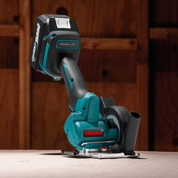 Elektrische Haakse Slijper - Draadloze Cirkelzagen - Snijmachine - Power Tool Haakse Slijper - Stofschild - 5 Slijpschijven - 2 Zaagbladen - Inbussleutel - Led Licht - 2 Accu's - Accu lader - Handleiding - Lichtgewicht - 18V - 76MM