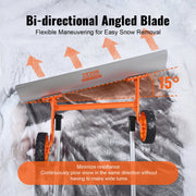 Sneeuwschep - 30-Inch Duwschild - 15° Hellend Ontwerp - Aluminium U-Vormige Handgreep - Efficiënt en Krachtig - Geschikt voor Thuis en Commercieel Gebruik - 120 x 74.5 x 25 cm