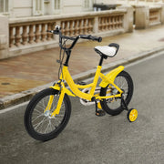 Kinderfiets - 16 Inch - Spelen - 5 tot 8 Jaar - Buiten - Geel / Wit