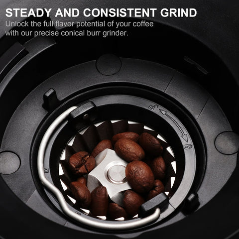 Elektrische Koffiemolen - Koffieapparaat - Espresso machine met 30 versnellingen - Braam Koffiemolen - Grote Capaciteit Bonen-opslag - 220V - Touch display - XL formaat