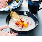 32-Delige Serviesset - 8 Persoons - Sterrenblauwe Glazuurlaag - Inclusief Dinerborden, Dessertborden, Kommen en Mokken - Blauw