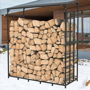 Haardhoutrek - Haardhout rek - Brandhout rek - Openhaard Hout - Houtopslag - Extra groot rek met dak - 156.5 x 60 x 176.5 cm