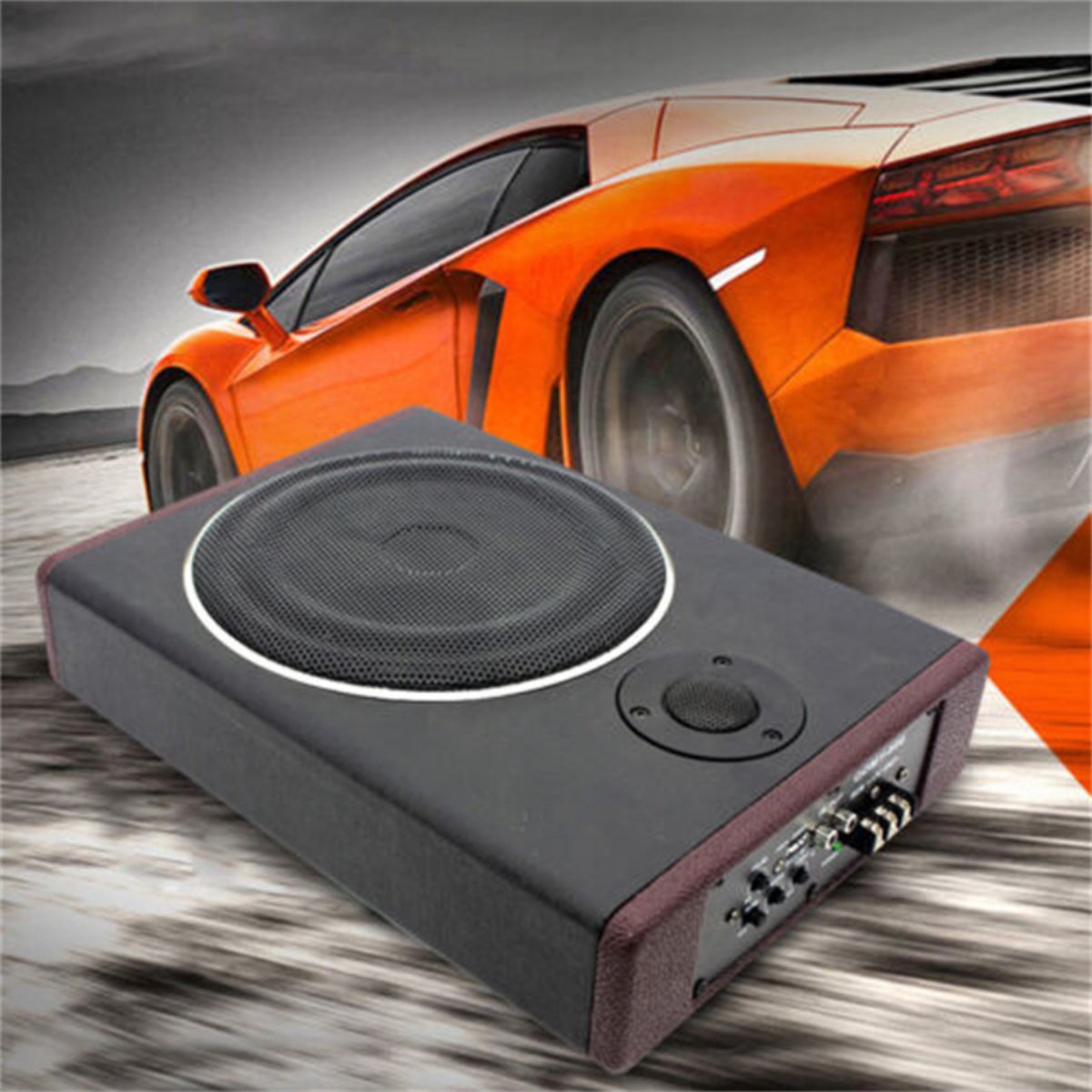 Subwoofer Auto - Versterker Auto - Subwoofer met Kabel - Onder stoel subwoofer - 600W - Zwart