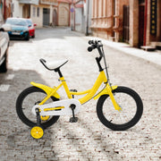 Kinderfiets - 16 Inch - Spelen - 5 tot 8 Jaar - Buiten - Geel / Wit