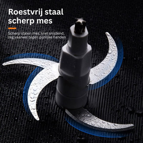 Elektrische Groentesnijder Multifunctioneel - Vleesmolen - Gehaktmolen - Uiensnijder - Zwart