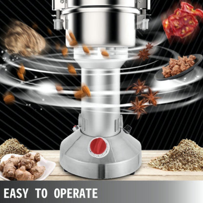 Elektrische Graanmolen - Moutmolen - Specerijenmolen - Spice Grinder - Kruidenmolen Elektrisch - 350G - 1400W - RVS