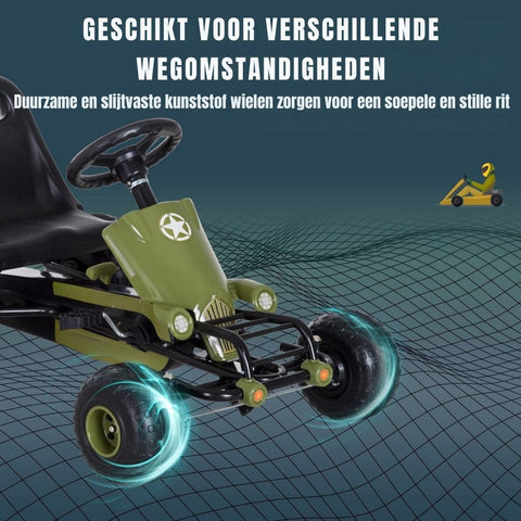 Skelters voor Jongens - Ligfiets - Verstelbaar Zadel - 99x65x56cm - Groen