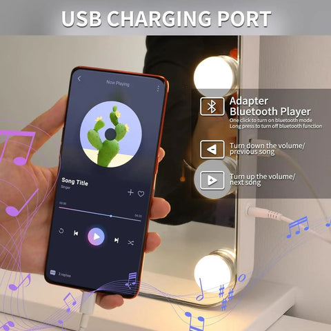 Make up spiegel - Make up spiegel met bluetooth - Hollywood make up spiegel - Met verlichting