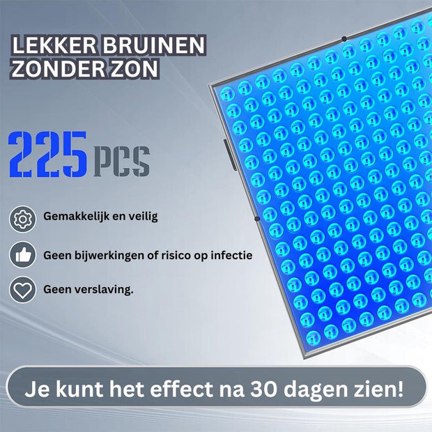 Zonnehemel - Gelaatsbruiner - Zonnebank - Gezichtsbruiner - 225PCS Blue Light - 45W - Koude Kaser LED - Zonnebankbruiner voor Huidverzorging