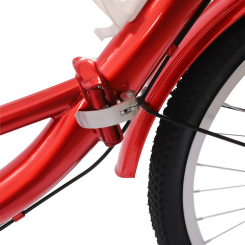 Driewieler - Geschikt voor Volwassenen - Inclusief Fietsmand- 24 Inch - 7 Versnellingen - Opvouwbaar - Met LED Verlichting - Rood