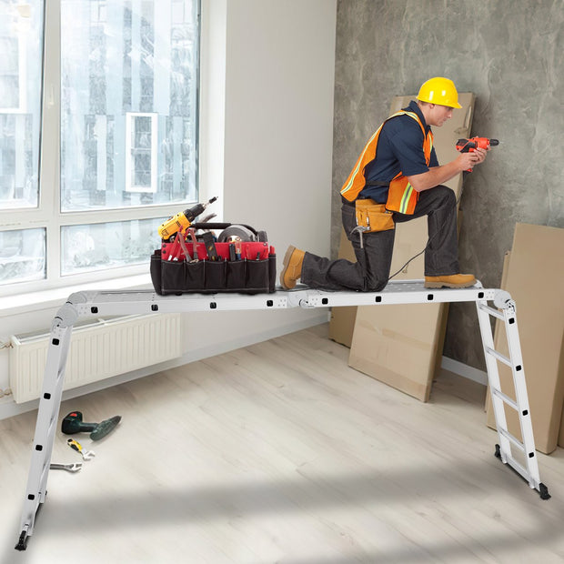 Folding ladder 4x4 Leaning ladder Aluminum Multifunctional ladder Extension ladder