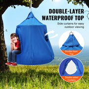 Kinderhangstoel - Duurzaam 600D Oxford Materiaal - 150 Kg Draagvermogen - Waterdicht En UV-Bestendig - Met Opblaasbaar Kussen En LED-Verlichting - Geschikt Voor Binnen En Buiten