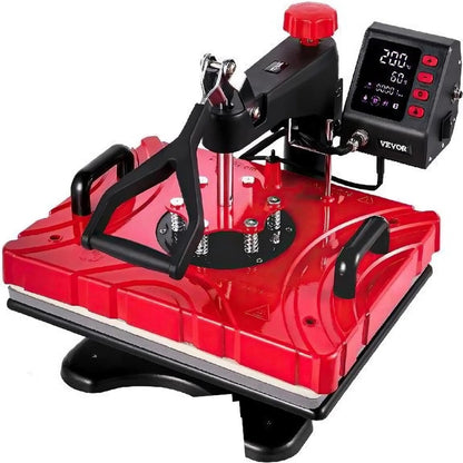 Transfer Press - Printing Machine - Heat Press - Printing Press - Heat Press Machine - Sublimation Printer - 38 x 30 CM - 360° Rotation - 1000W - Sublimation Machine - Red