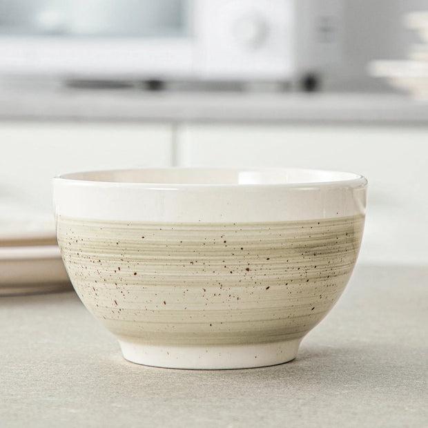 Luxe Serviesset – 16 Delig – 4 Persoons – Keramiek - Bordenset – Dinnerplaten – Dessertborden - Kommen - Pastakom - Beige