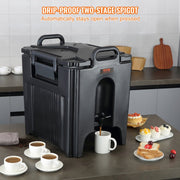 Frisdrankautomaat - Drankautomaat - 37,6L, LDPE Warm en Koud Water Fontein - Grote Drankautomaat met Kraantje voor Koffie, koude melk, water, sap - Geïsoleerde Kan