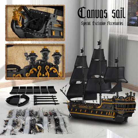 Building blocks 'The Black Pearl' - Pirate ship - 5266 pieces - Creative building - Detailed design - Durable and compatible