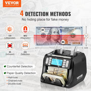Money counting machines - Money counter - Money counting machine notes - Counterfeit money detector - 1200 pieces/min