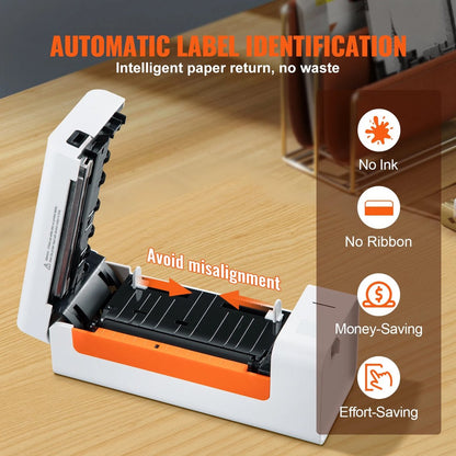 Label Printer - Label Maker - Label Writer - Receipt Printer - USB - 203DPI - 60 Labels Per Minute - 150 mm/sec - Shipping Label Printer - White