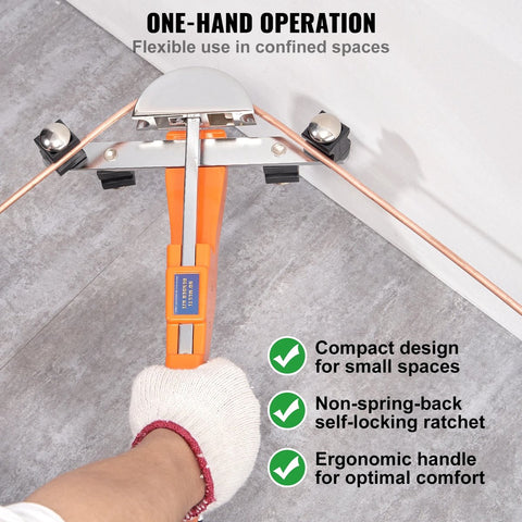 Pijpenbuiger Pro-Q - Professionele Pijpenbuiger - Robuust - Ergonomisch - Complete Set - Incl. Pijpensnijder - 7 Matrijzen - Ontbramer - Opbergbox