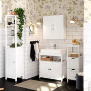 Wastafel Onderkast - Wastafelonderkasten - Badkamer Kastje - Wastafel - Wastafelmeubel - Wastafel Onderkast Met Uitsparing - Wastafelkast - Badkamer Kastjes Staand - Badkamer Kastje Onder Wastafel - Wit