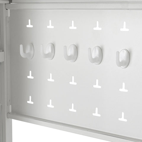 Keukenkast - Organizer - Voor magnetron - Met wielen - Incl hangrekken - 80x40x162,5 (LxBxH) - Handig voor in de keueken