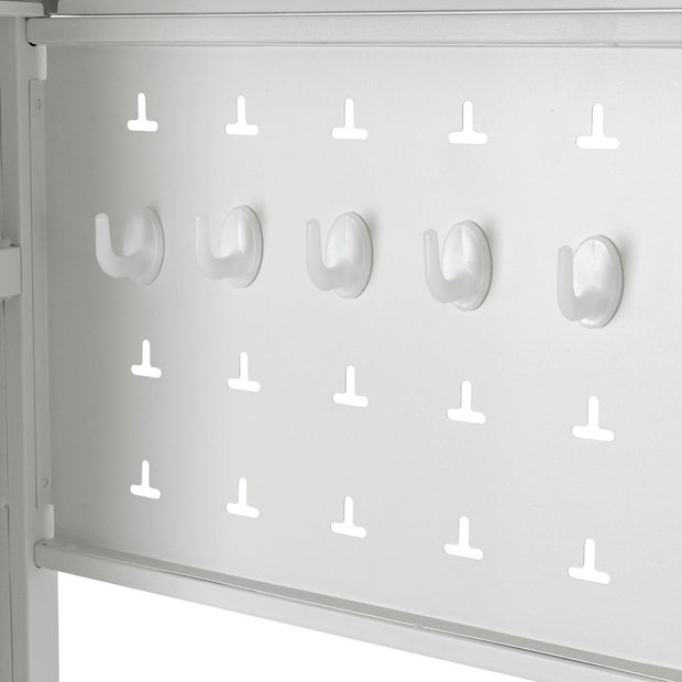 Keukenkast - Organizer - Voor magnetron - Met wielen - Incl hangrekken - 80x40x162,5 (LxBxH) - Handig voor in de keueken