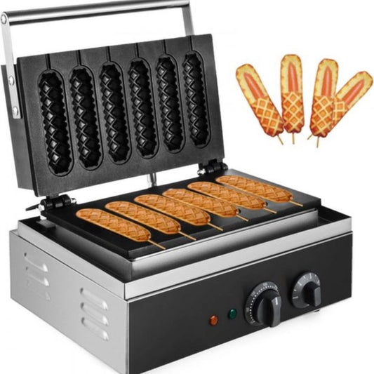 Wafel Worst Maker - Elektrisch - Corndog - Non-stick - Keuken - Huishoudapparatuur - 1500W - 220V - Zwart