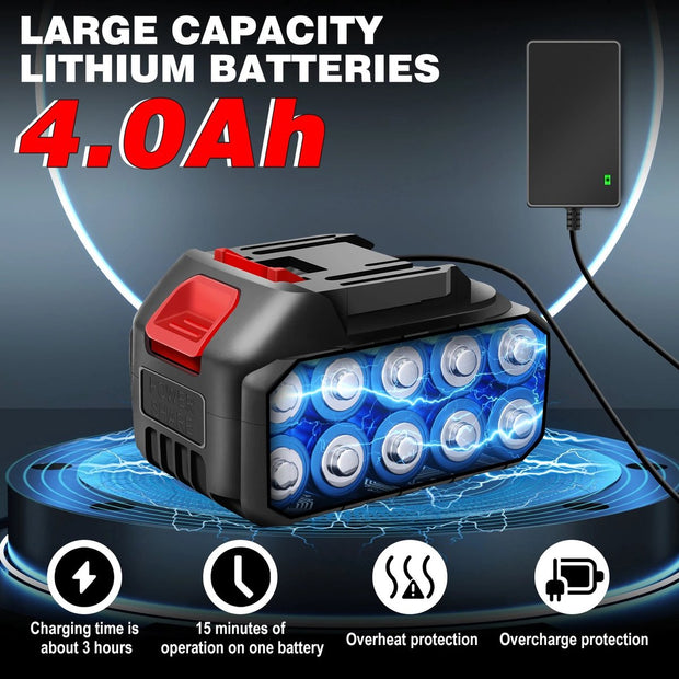 Draadloze kettingzaag - Kettingzaag accu - Borstelloze motor - 820W