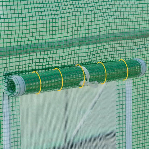 Serre van Folie - Kweekkas - Broeikas - 300x200x190 cm - Voor Alle Seizoenen - Met Deur en 6 Ramen - Groen