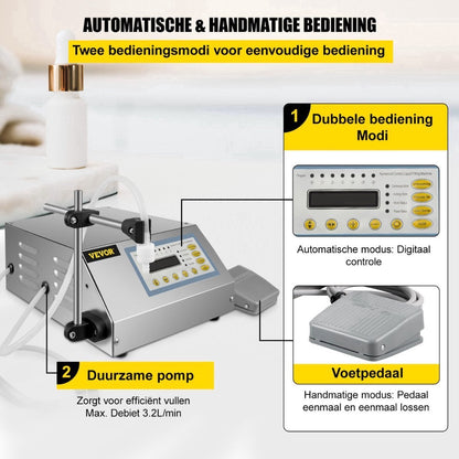 Vulmachine Vloeistof - Pneumatische Flessenvuller - Vulautomaat - 3,5L - QUORE